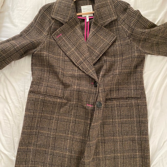 Avec les Filles plaid double face wool coat - Picture 4 of 5